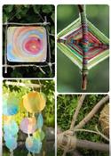 Veranstaltungsbild Windspiele und Holzbilderrahmen für den Garten